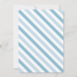 Convites Chá de fraldas de Stripes Brancas Azuis Chic