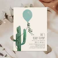 Chá de fraldas de Teal de Cactus Pronto para Pop