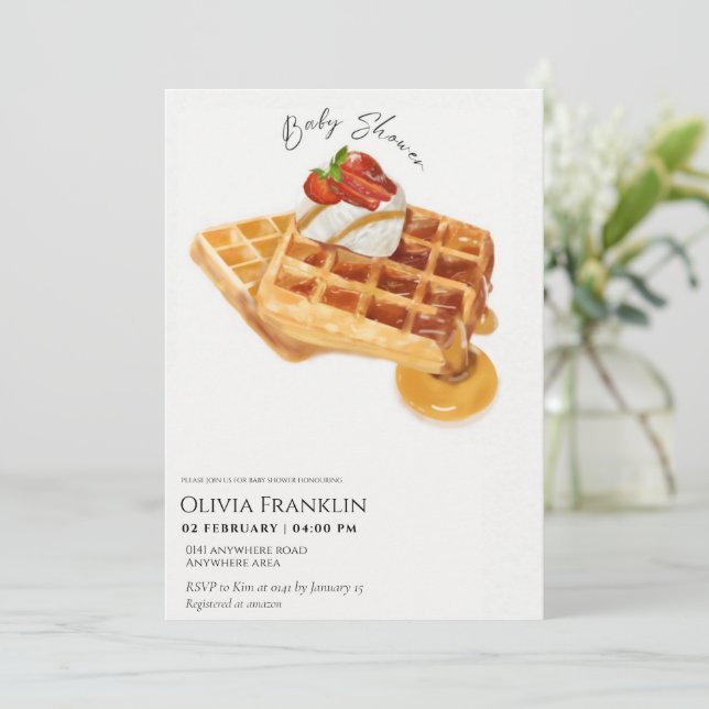 Convites Chá de fraldas de tema do deserto (Em pé/Frente)