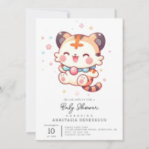 Chá de fraldas de Tigre Feliz