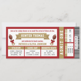 Convites Chá de fraldas de tíquete desportivo Convide Escar