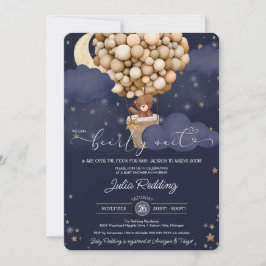 Convites Chá de fraldas de Torre de Ar Ballon Twinkle Star