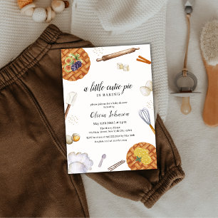 Convites Chá de fraldas de Torre de Baking Rustic Cutie