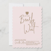 Chá de fraldas de ursinho moderno minimalista