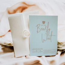 Chá de fraldas de ursinho moderno minimalista