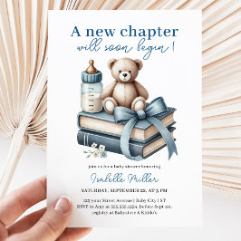 Convites Chá de fraldas de Urso Azul Começa Novo Capítulo