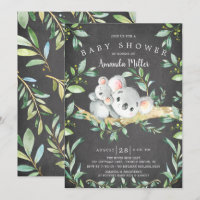 Chá de fraldas de Urso Koala Adorável do Quadro