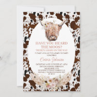 Chá de fraldas De Vaca De Chic Floral Highland