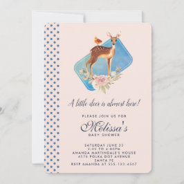 Convites Chá de fraldas de Veado Castanho