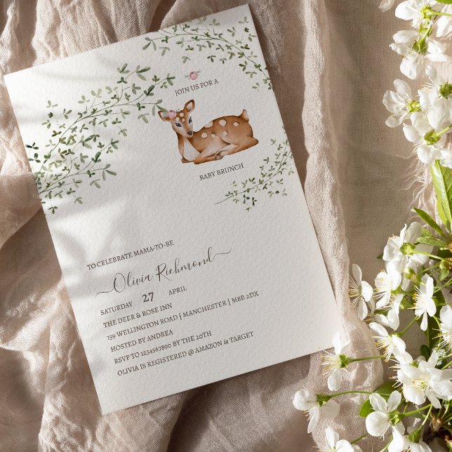 Convites Chá de fraldas de Veado da Madeira (Criador carregado)