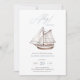 Convites Chá de fraldas de veleiro náutico Ahoy Boy (Frente)