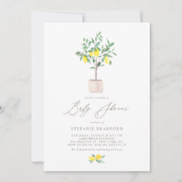 Convites Chá de fraldas de Verão de Limão de Pastel Waterco