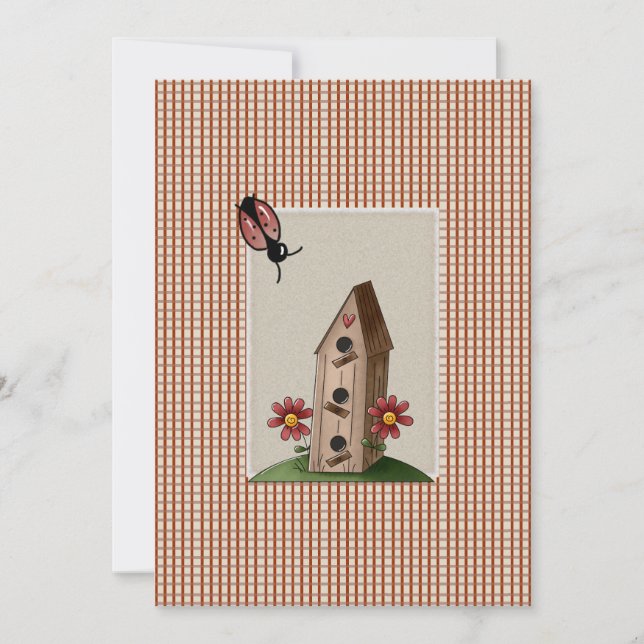 Convites Chá de fraldas de Verificações de Gingham Vermelho (Frente)