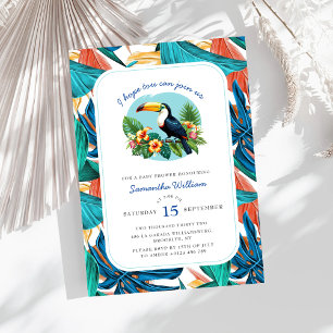 Convites Chá de fraldas de Verões Tropicais Toucanos