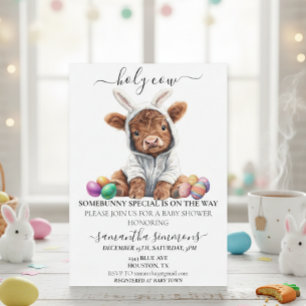 Convites Chá de fraldas de Vitrine Santa - Páscoa Bunny Hig