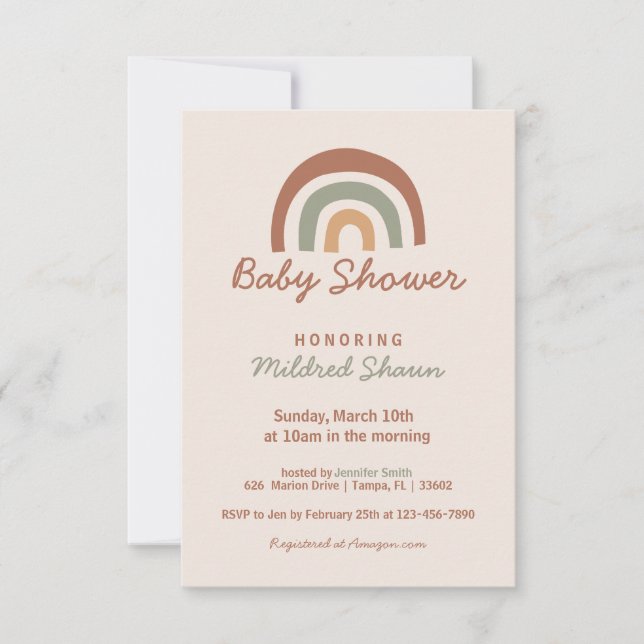 Convites Chá de fraldas Design (Frente)