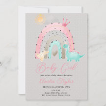 Chá de fraldas Dino Do Dinossaur Baby Girl