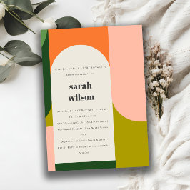 Convites Chá de fraldas do Abstrato de trava retrógrada col