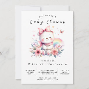 Convites Chá de fraldas do Bear Digital Bear
