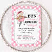 Chá de fraldas do CHURRASCO do Burger Rosa
