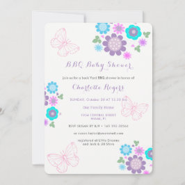 Convites Chá de fraldas do CHURRASCO do quintal das flores 