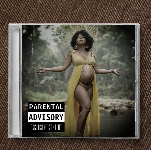 Convites Chá de fraldas do Cobrir do Music CD (Music CD Album Cover Baby Shower Invitation
)