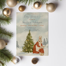 Convites Chá de fraldas do Coelho de Natal Peter Vintage