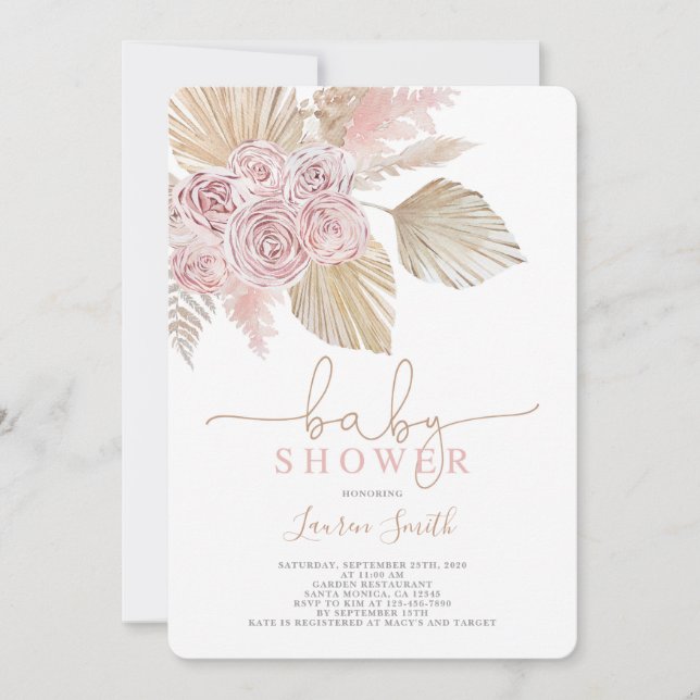 Convites chá de fraldas do deserto (Frente)