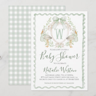 Convites Chá de fraldas do Garoto de Tempestade Verde da Pr