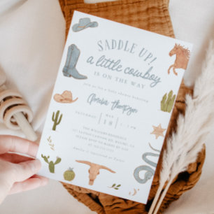 Convites Chá de fraldas do Garoto Pequeno