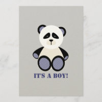 Chá de fraldas do menino: Panda azul do guingão