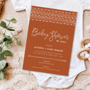 Convites Chá de fraldas do Modern Boho por Email