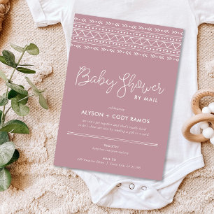 Convites Chá de fraldas do Modern Boho por Email