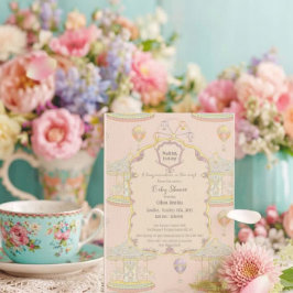 Convites Chá de fraldas do Parque de Amusement de Fairytale