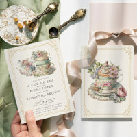 Chá de fraldas do Partido do Tea Elegante Vintage