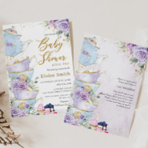 Chá de fraldas do Partido Elegante Floral Alta Tea