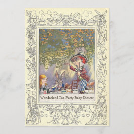 Convites Chá de fraldas do partido Wonderland Tea