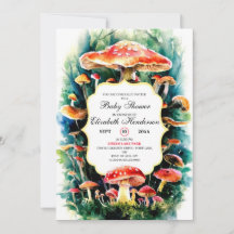 Chá de fraldas do Pequeno Boho Mushroom