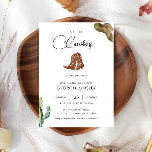 Convites Chá de fraldas do Rodeo Ocidental do Rodeo do Texa