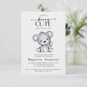 Convites Chá de fraldas do Urso Cinto Beary