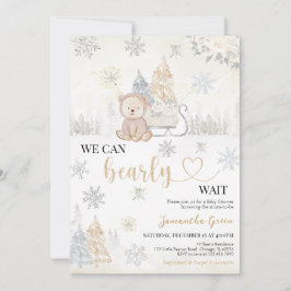 Convites Chá de fraldas do Urso Dourado