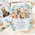 Convites Chá de fraldas-dos-bosques-de-caia<br><div class="desc">Personalize este belo convite para Chás de fraldas de florestas fácil e rapidamente. Basta clicar no botão personalizar para editar os textos,  alterar as fontes e as cores das fontes. Apresentando adoráveis bichos da floresta. Itens correspondentes disponíveis no repositório. c) Paperie fina somerset</div>