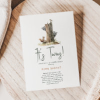 Chá de fraldas dos Gêmeos Animais da Floresta