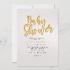 Convites Chá de fraldas Dourado