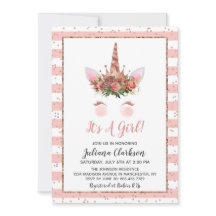 Chá de fraldas Dourado da Unicorn Princess