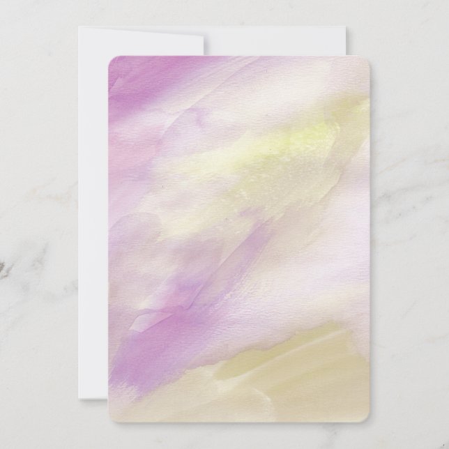 Convites Chá de fraldas Dourado de Aquarela Rosa (Frente)