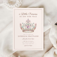 Chá de fraldas Dourado princesa cor-de-rosa