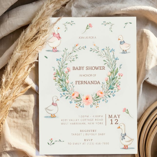 Convites chá de fraldas Duck Potter (Criador carregado)