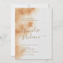 Chá de fraldas Dye Beige Modern Boho Watercolor