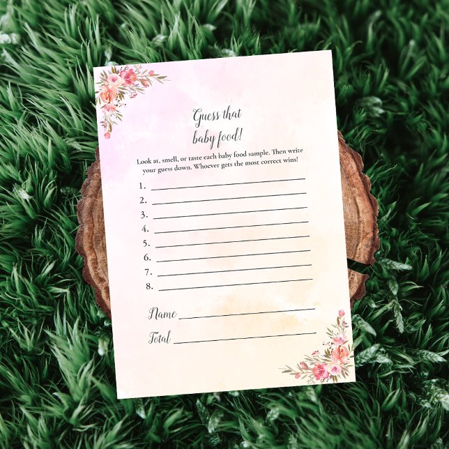 Convites Chá de fraldas Elefante Boho Adivinha Que Comida B (Criador carregado)